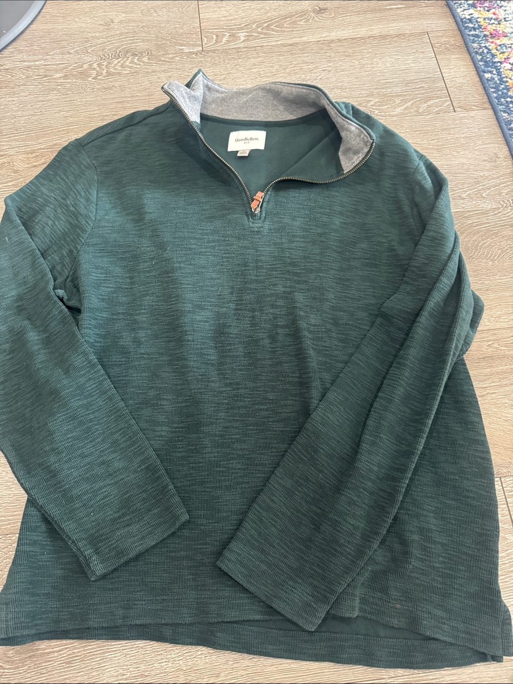 Goodfellow & Co Dark Green Quarter-Zip Sweater